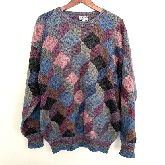 100% Alpaca Knit Sweater Handmade in Peru, size Large - Picture 1 of 17